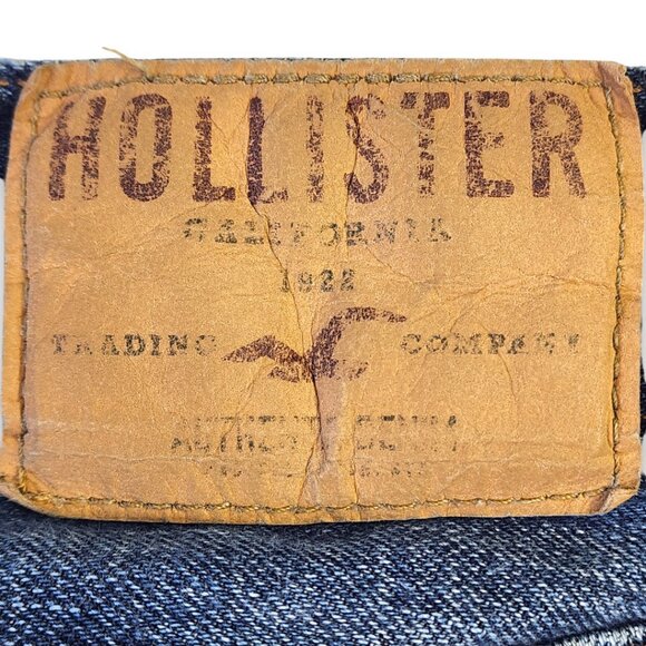 HOLLISTER Balboa 32x30 Men's Button Fly Jean Straight Distressed Denim Blue - Picture 15 of 15